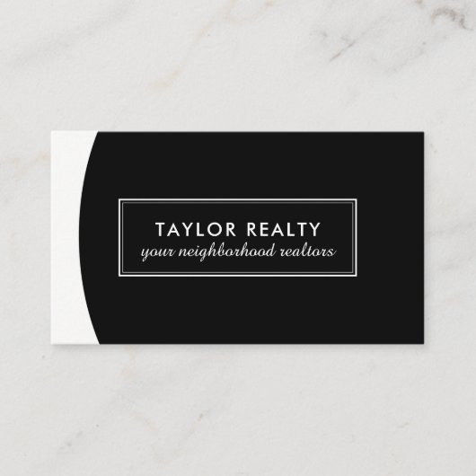 専門の不動産仲介業者の名刺のテンプレート 名刺 (正面)