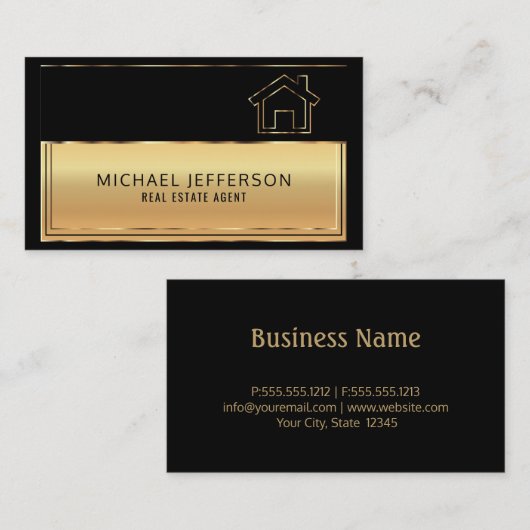 専門の不動産仲介業者 名刺 (正面/裏面)