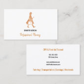 専門の乳母のばら色の金ゴールドのシルエットのベビーシッター 名刺 (正面/裏面)