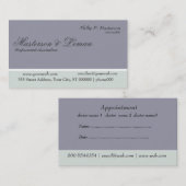 専門の仲間の青いClasicのアポイントメント 予約カード (正面/裏面)