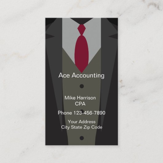 専門の会計士のデザイン 名刺 (正面)