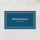 専門の公証人のブルーグレー 名刺 (正面)