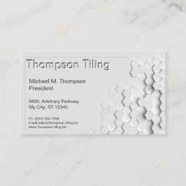 専門の六角形のタイルパターンエレガントなモダン 名刺