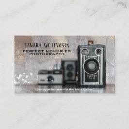 専門の写真撮影のヴィンテージのカメラの写真 名刺