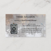 専門の写真撮影のヴィンテージのカメラの写真 名刺 (裏面)
