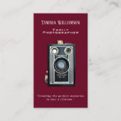 専門の写真撮影のヴィンテージのカメラの写真 名刺 (正面)