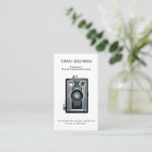 専門の写真撮影のヴィンテージのカメラの写真 名刺 (スタンド正面)