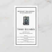 専門の写真撮影のヴィンテージのカメラの写真 名刺 (裏面)