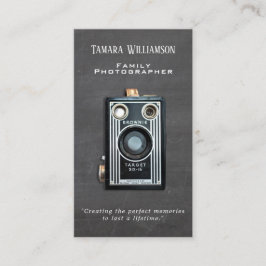 専門の写真撮影のヴィンテージのカメラの写真 名刺