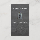 専門の写真撮影のヴィンテージのカメラの写真 名刺 (裏面)