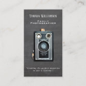 専門の写真撮影のヴィンテージのカメラの写真 名刺 (正面)