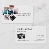 専門の写真撮影の名刺のテンプレート 名刺 (正面/裏面)