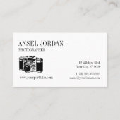 専門の写真撮影の名刺のテンプレート 名刺 (裏面)