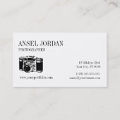 専門の写真撮影の名刺のテンプレート 名刺 (裏面)