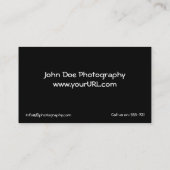専門の写真撮影の名刺-動き 名刺 (裏面)
