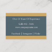 専門の写真撮影の名刺 名刺 (裏面)