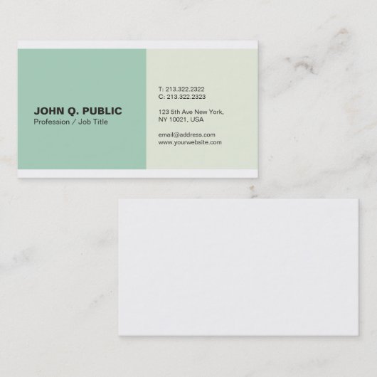専門の創造的でモダンでエレガントなデザイン 名刺 (正面/裏面)