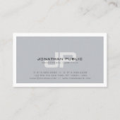 専門の創造的なモノグラムのシックで明白なトレンディー 名刺 (裏面)