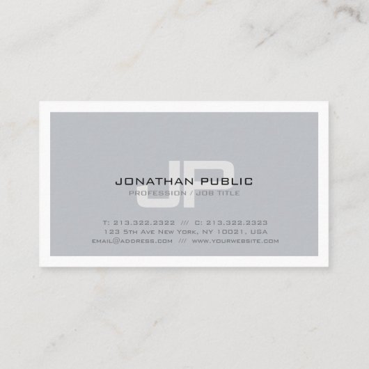 専門の創造的なモノグラムのシックで明白なトレンディー 名刺 (裏面)