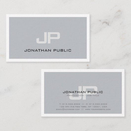 専門の創造的なモノグラムのシックで明白なトレンディー 名刺 (正面/裏面)