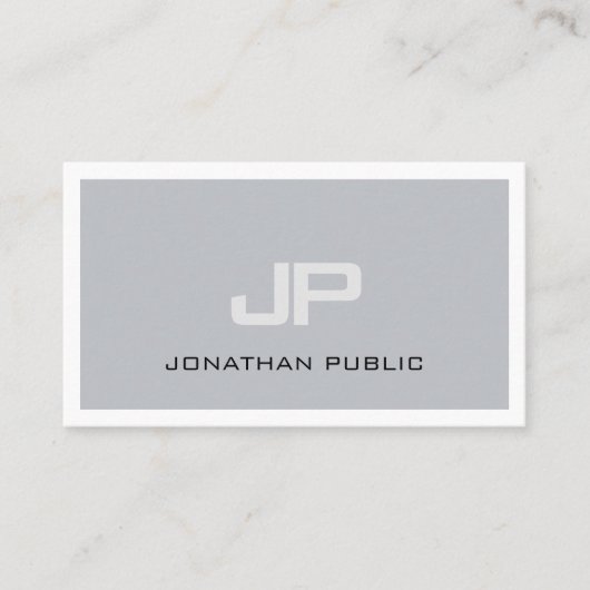 専門の創造的なモノグラムのシックで明白なトレンディー 名刺 (正面)