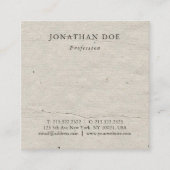専門の創造的なヴィンテージの歴史的使用された一見 スクエア名刺 (正面)
