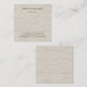 専門の創造的なヴィンテージの歴史的使用された一見 スクエア名刺 (正面/裏面)