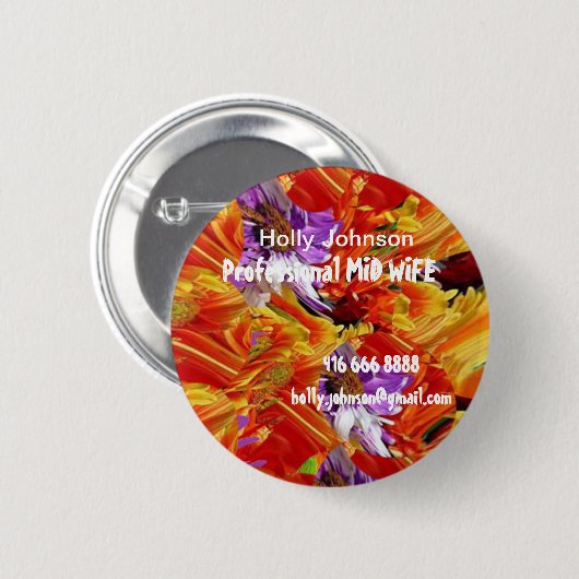 専門の助産婦: 文字nのイメージを取り替えて下さい 缶バッジ (正面&裏面)