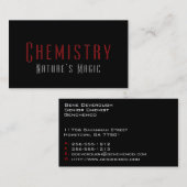 専門の化学者化学名刺 名刺 (正面/裏面)