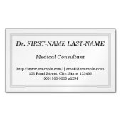 専門の医学コンサルタントの名刺 マグネット名刺 (正面)