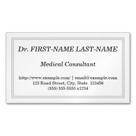 専門の医学コンサルタントの名刺 マグネット名刺