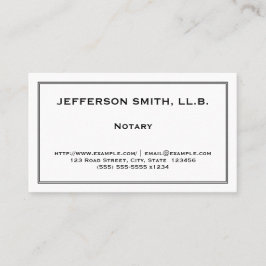 専門の及び控えめに述べられた公証人の名刺 名刺