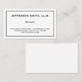 専門の及び控えめに述べられた公証人の名刺 名刺 (正面/裏面)