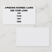 専門の名刺のテンプレートはあなたのロゴを加えます 名刺 (正面/裏面)