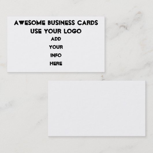 専門の名刺のテンプレートはあなたのロゴを加えます 名刺 (正面/裏面)