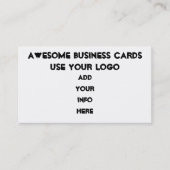 専門の名刺のテンプレートはあなたのロゴを加えます 名刺 (正面)