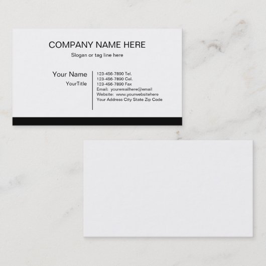 専門の名刺のテンプレート 名刺 (正面/裏面)