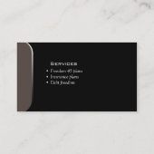 専門の名刺のファイナンシャルプランナーの暗灰色 名刺 (裏面)