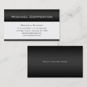 専門の名刺のファイナンシャルプランナーの灰色 名刺 (正面/裏面)