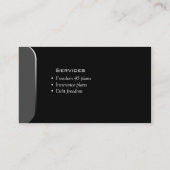 専門の名刺のファイナンシャルプランナーの灰色 名刺 (裏面)