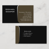 専門の名刺のファイナンシャルプランナーの緑 名刺 (正面/裏面)