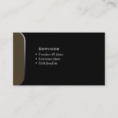 専門の名刺のファイナンシャルプランナーの緑 名刺 (裏面)