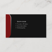 専門の名刺のファイナンシャルプランナーの赤2 名刺 (裏面)