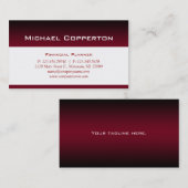 専門の名刺のファイナンシャルプランナーの赤 名刺 (正面/裏面)