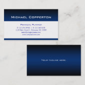 専門の名刺のファイナンシャルプランナーの青 名刺 (正面/裏面)