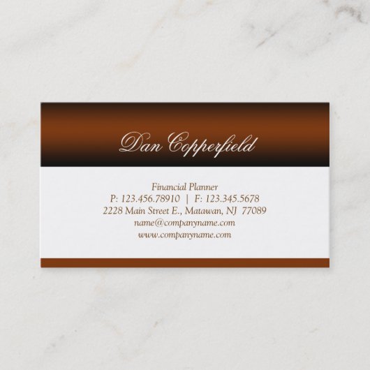 専門の名刺のファイナンシャルプランナー2 名刺 (正面)