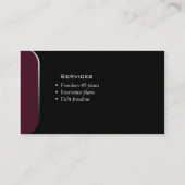 専門の名刺のファイナンシャルプランナー 名刺 (裏面)