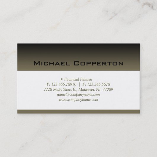 専門の名刺のファイナンシャルプランナー 名刺 (正面)