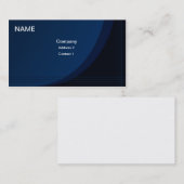 専門の名刺の青い波 名刺 (正面/裏面)
