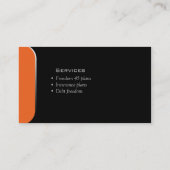 専門の名刺コンピュータオレンジ 名刺 (裏面)